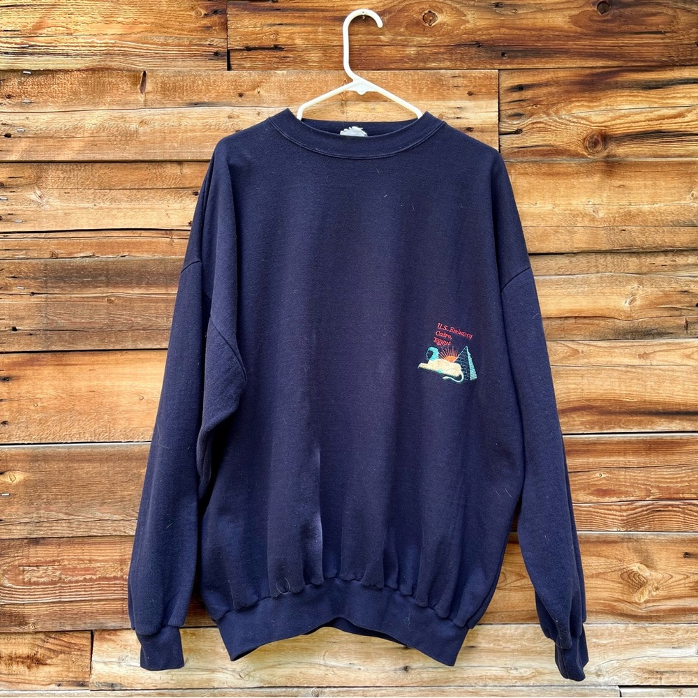 Vintage US Embassy Cairo Egypt Crewneck Sweatshirt XXL